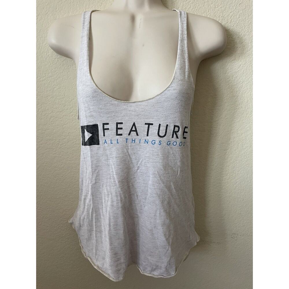 Feature All Things Good Oatmeal Racerback Sleeveless Women's Tank Top Size S
